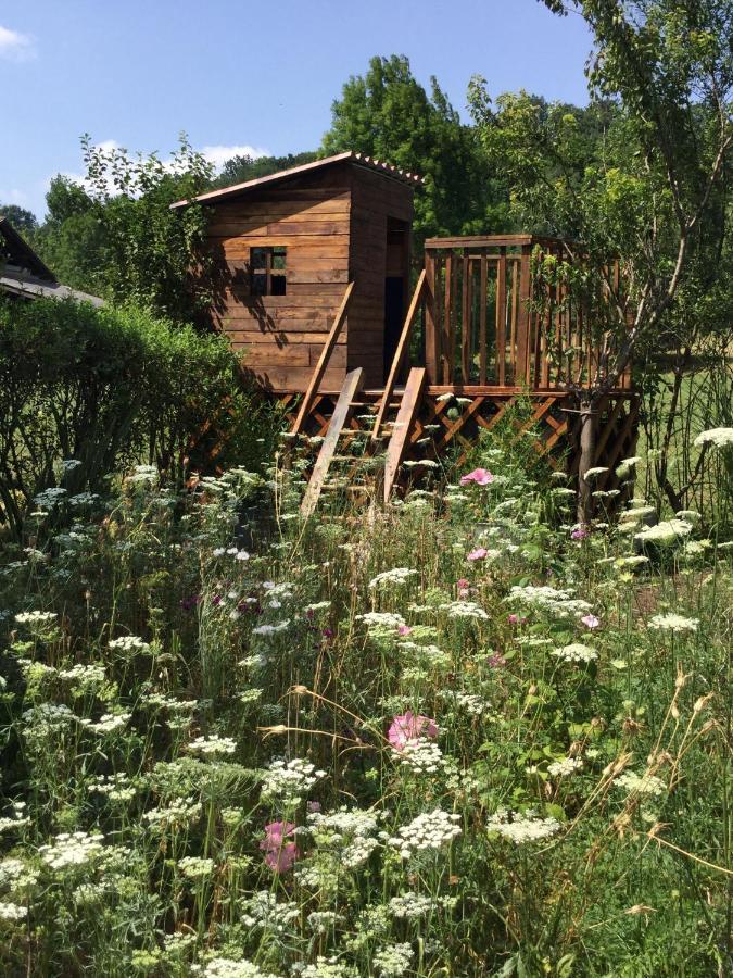Bed and Breakfast Loft Atypique Villeneuve-de-Rivière Esterno foto